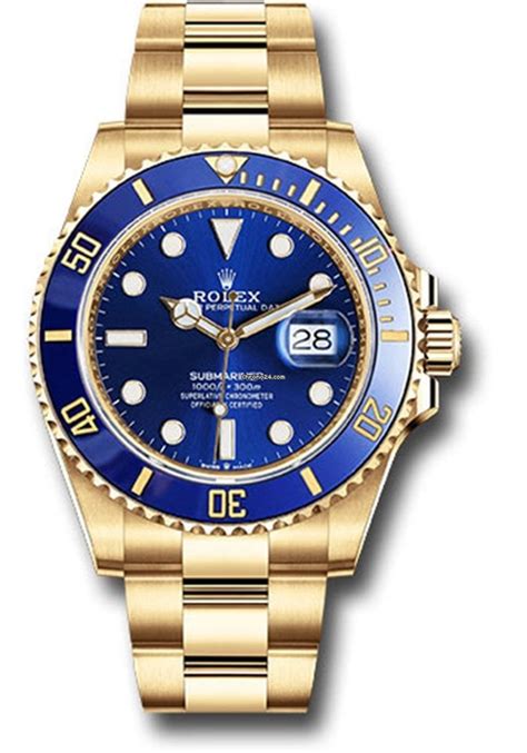 rolex blue face gold|rolex submariner gold and blue.